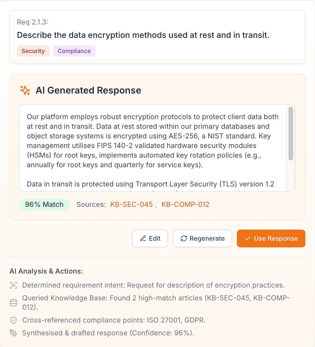Step 3: AI Drafts Initial Responses Example